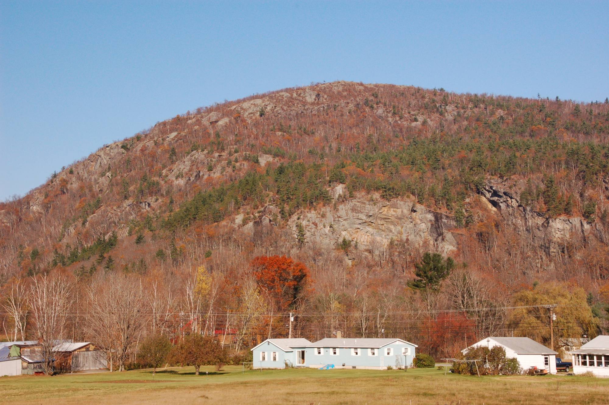 Rattlesnake Mountain (A.K.A. Rumney) from across Baker River.