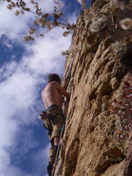 Just below the finishing undercling. Keep moving or this one pumps out fast!