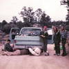  Baja First Trip 19?? Steve V., Greg's E. Truck, Ed G., Greg E., ?, Paul S, Mike.<br>
Not so funny at the time. We were miss directed by climbers as we drove to El Gran Trono Blanco.<br>
They said they were going to Laguna Hansen to go backpacking.<br>
We started out with three vehicles ended up in Greg's truck, bent the spare tire holder, got lost and stuck in the mud. <br>
We were pulled out by a Land Rover club by chance.<br>
We finally arrived to be welcomed with open arms by the SD climbing book author WL. Welcome to Laguna Hansen<br>
