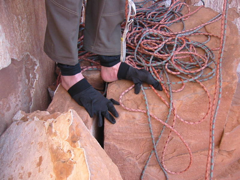 Josh keeping his feet warm. This might explain some of his strong sends.