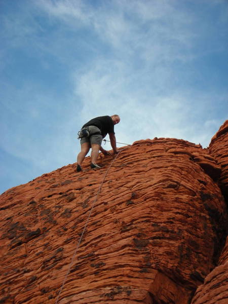 Nate at the top!!! I was tired of the raining rock!!!
