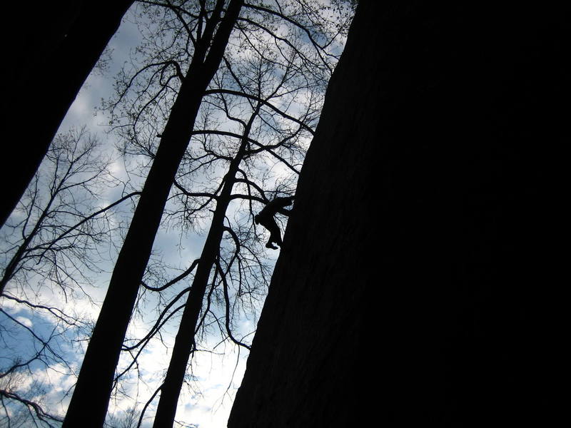 This is a long time area climber Jon Hein on Into the Sun.