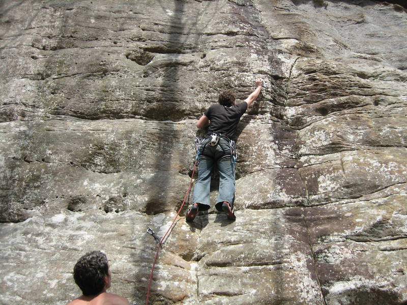 Me on the first few moves of a kck-ass route, Lasso the Vutlure.