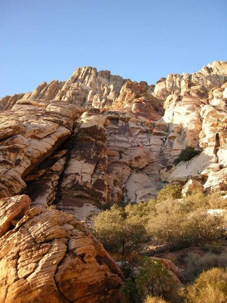 The route from First Creek Canyon.