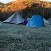Frosty alpine start at Miguel's Campground, Red River Gorge, KY.