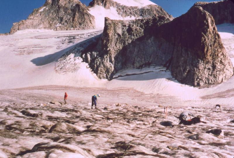 Tony Bubb and Company Ascend Gannet Peak in 1993 or so. Photo by Tony Bubb.