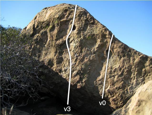 south face of Unnamed boulder #1. summit boulders, east of Ummagumma