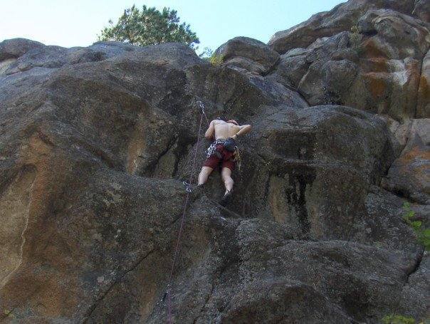 some funky new sport lines at the obscure, mossy locals crag of Maxwell Falls in Evergreen, Colorado.