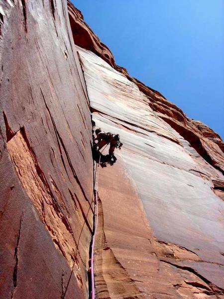 Mitch Hogsett climbing Old Bushmills in 2005.