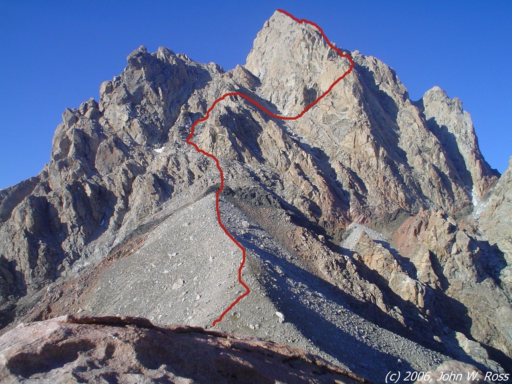 Upper Exum Route on Grand Teton, Wyoming
