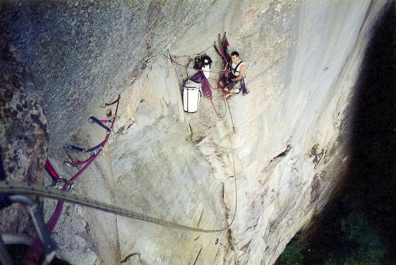 Brian Talbert on belay... mid 90's.