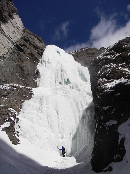 Last pitch......the best climbing was straight up above me.....<br>
Classic, yea I'd say so...