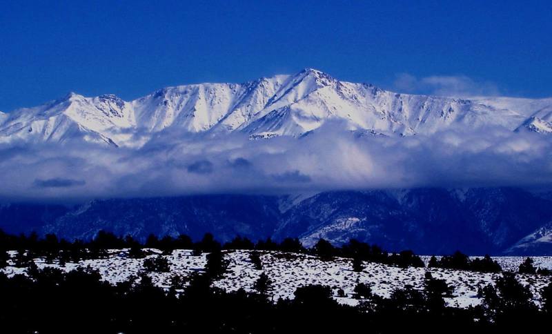 White Mountain Peak, the highest point in the White Mountain Range at 14,246 feet, rising 10,000 ft. from the valley floor.