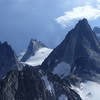 A view of the spires from the summit of Brenta Spire