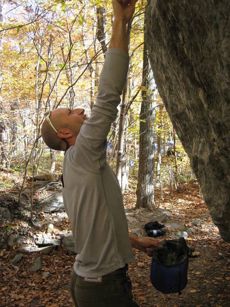 Cleaning the small holds of Forest Thump.  Smugglers' Notch, VT.
