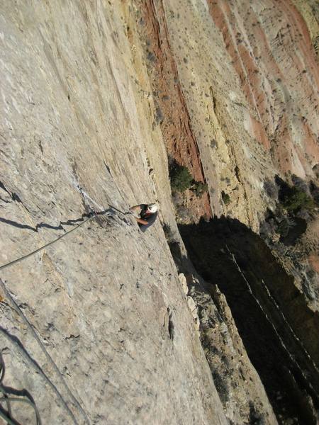 Layne following the 5.10 second pitch.