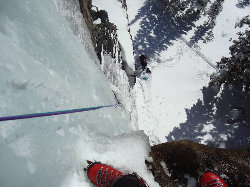 Just past the crux section of the Squid.