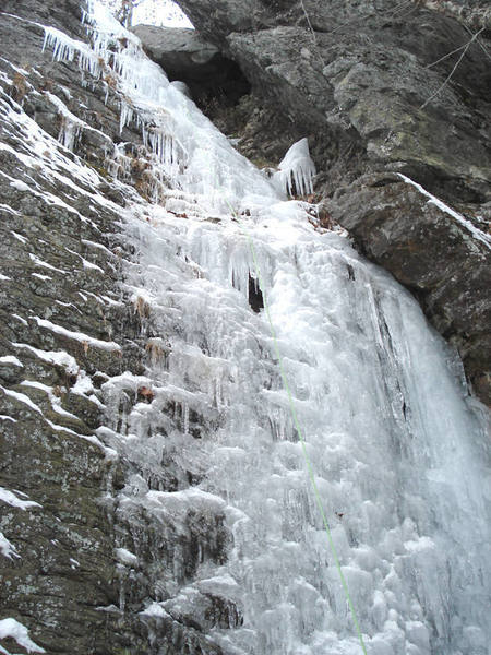 The cave route in early season (a little thin but fun) condition...
