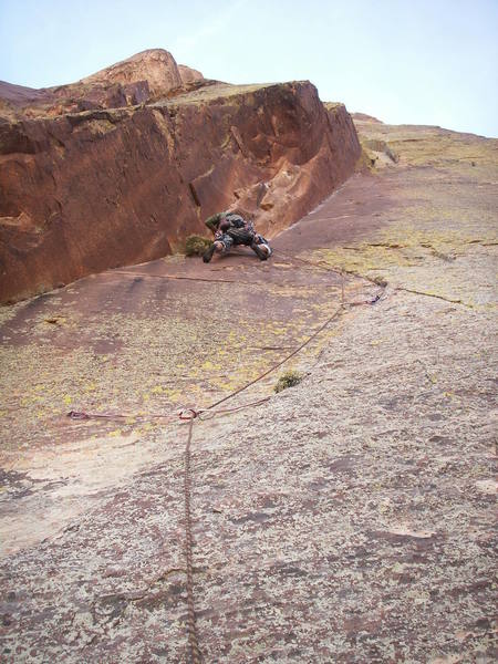 Andrew Gomoll gets into the business of the crux pitch.