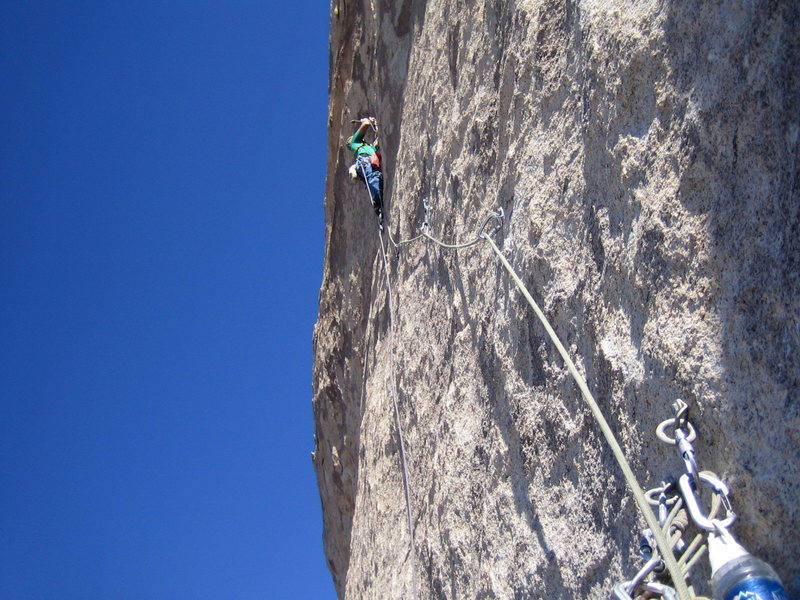 Tony Sartin drilling on the lead during the FA.