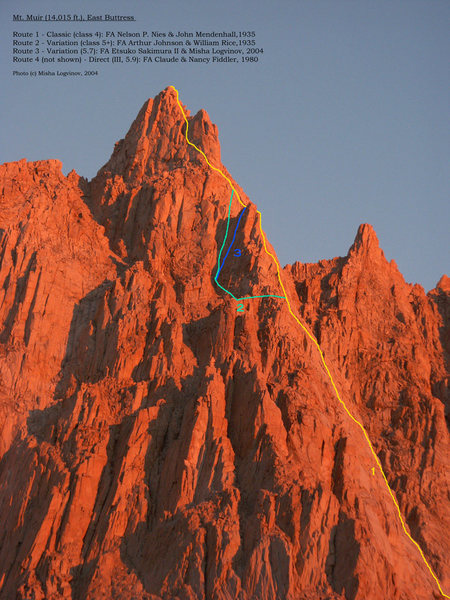 Alpenglow on East Buttress of Mt. Muir