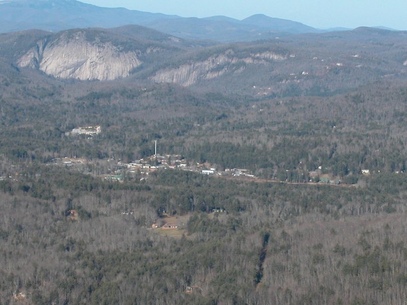 I found this photo on the web.  Good perspective of LK with the small town of Cashiers in the foreground.