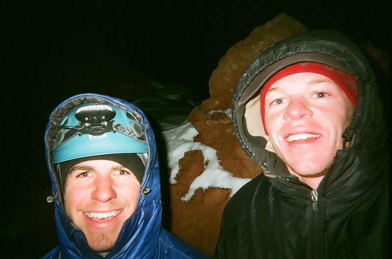 Happily back on the ground and heading back to the hostel after our night ascent of the Devil's Golfball.
