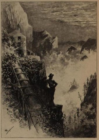 William Henly's depiction of the Silverado Mine. (Public Domain)