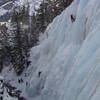 A quiet day at the Ouray Ice Park, 2008.  The Schoolroom area.