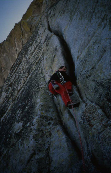 leading the crux pitch