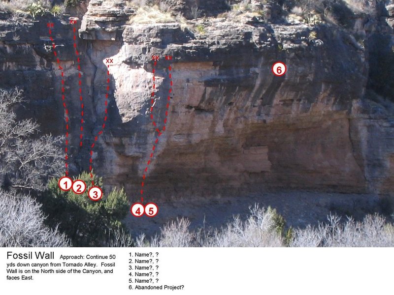 Beta for the "Fossil Wall". Apparently routes 4 & 5 are 12a and 12b (not sure which is which)