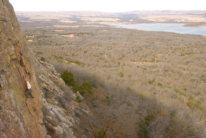 Dick Dower on High Anxiety, Lower Mount Scott, WMWR, OK.
