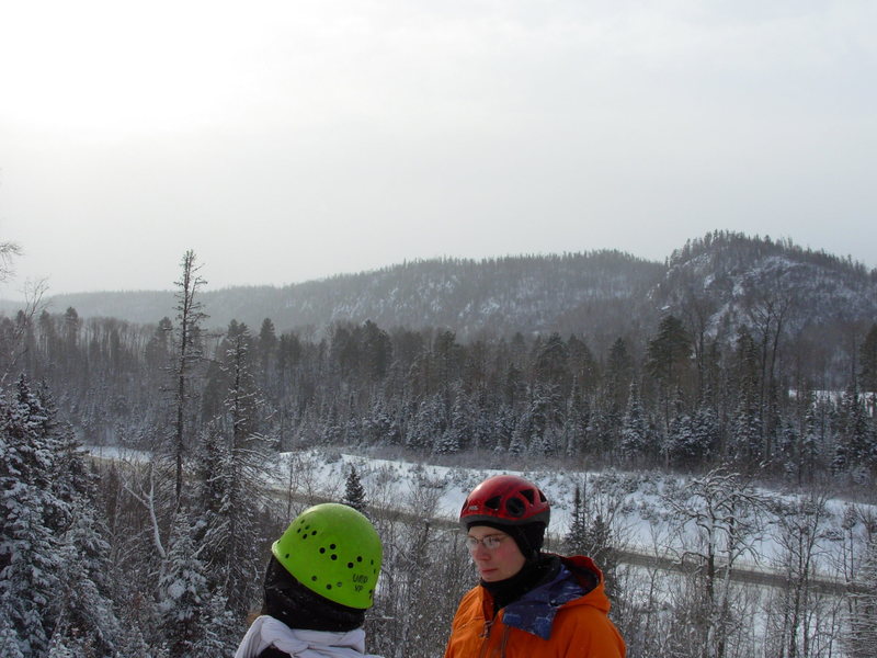 A stunning winter setting at Cascade Falls.