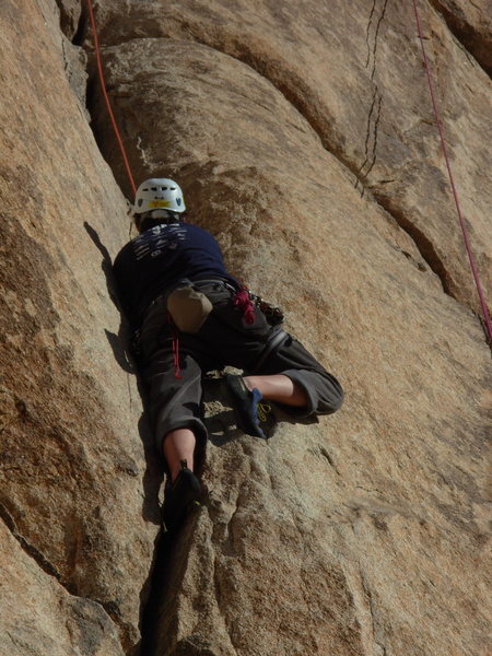 Me learning how to jam. Great climb, stiff. December 2007.