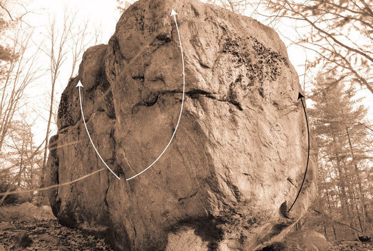 Forgotten Boulder, Problems Listed L to R: Rio's Sharp Problem V5, Freezing Point Depression V5, Giving Up Skin for the New Year V9