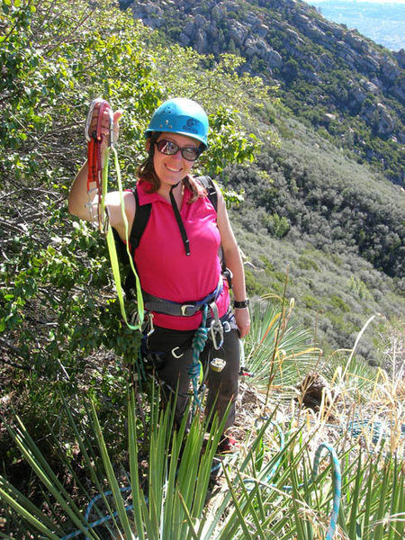 You can sum up the whole Cave Route in one word: yucca. (Dawn keeps a smile between puncture wounds...)