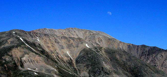 Independence Pass moonrise.<br>
Photo by Blitzo.