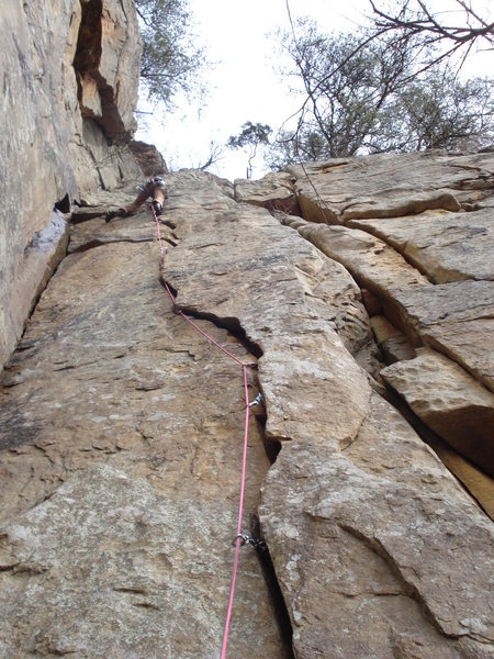 cool climb with another good climb just to the right called Exposed Agregate