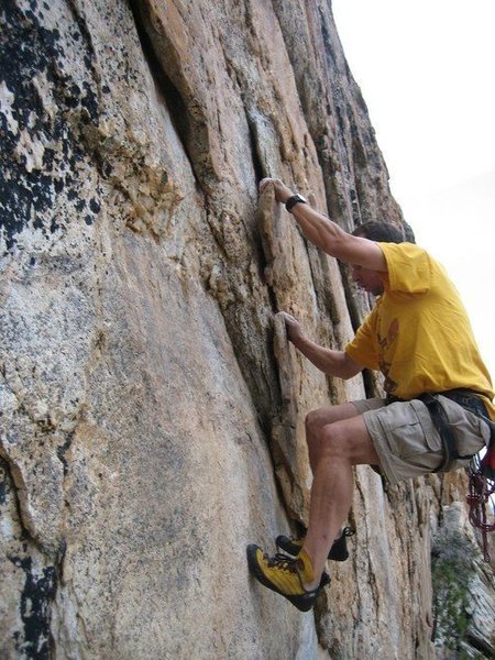 Here I am at the Rectory...on a Herb Laeger route, 5.10c