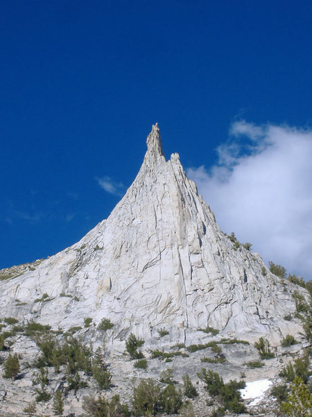 Eichorn's Pinnacle with the West Pillar route visible.