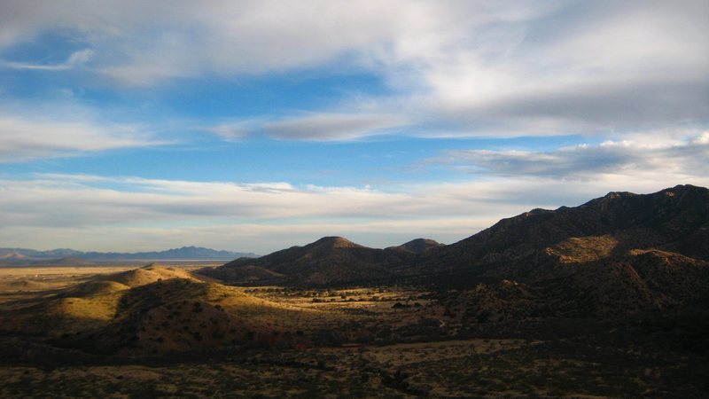 The view east from the top of Owl Rock in Cochise Stronghold