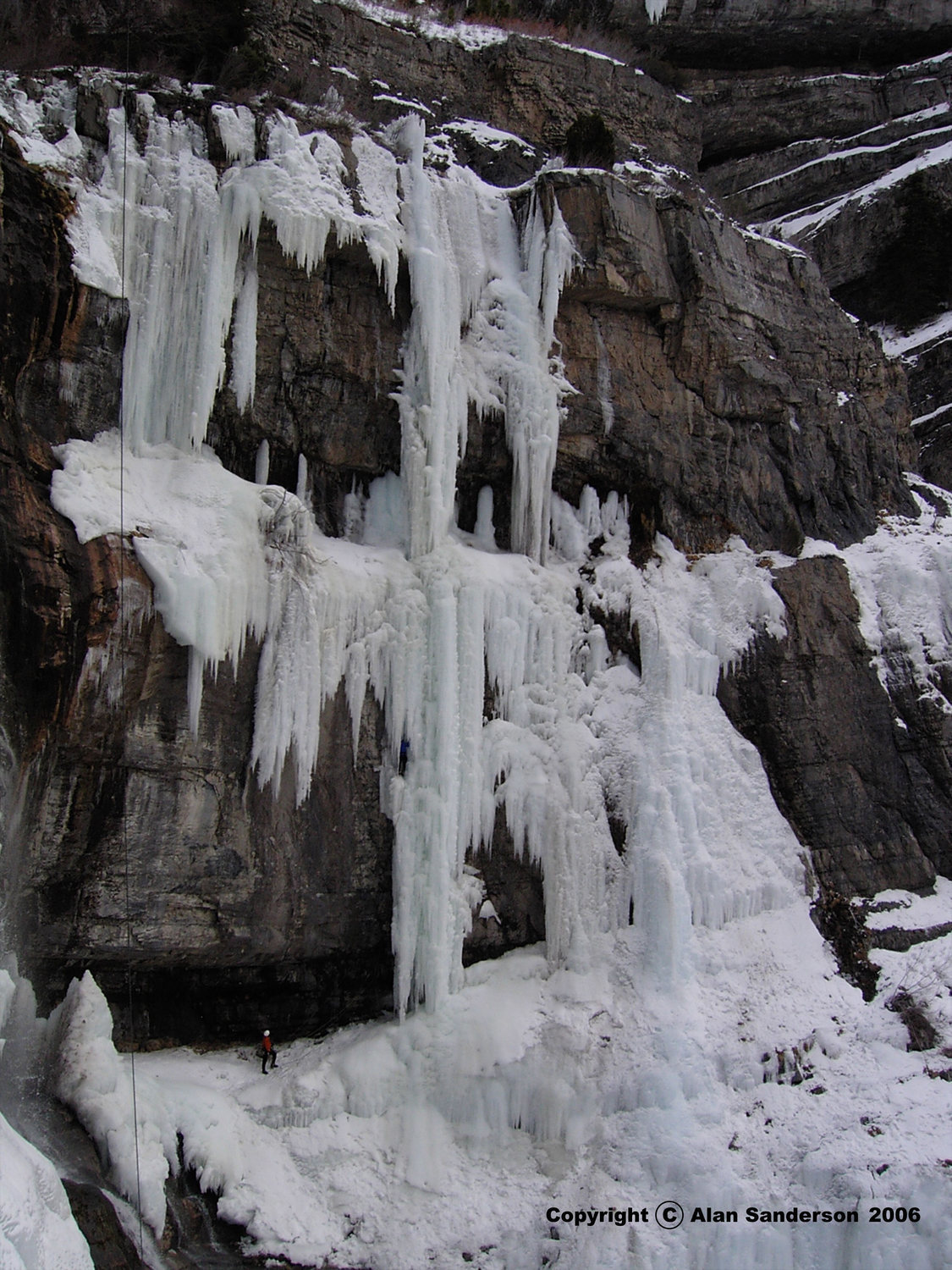 Ice farming on Upper Bridal Veil Falls, 2006