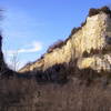 Striking walls but limestone choss.  Mines of Spain, Dubuque, IA.