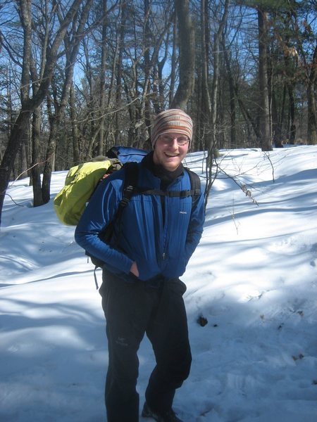 Mountain Projecter and Devils Lake Local James Schroeder on a winter training hike.