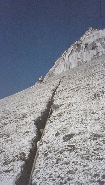 at the base of the route