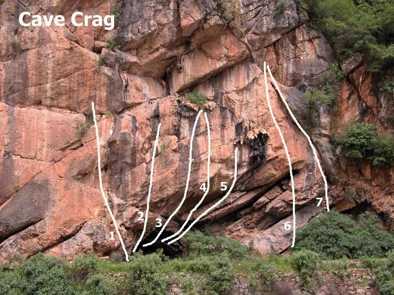 Cave Crag routes