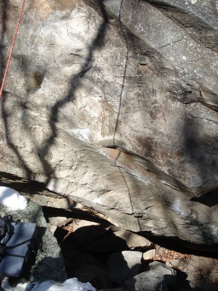 Start down and left then climbs up right then back left