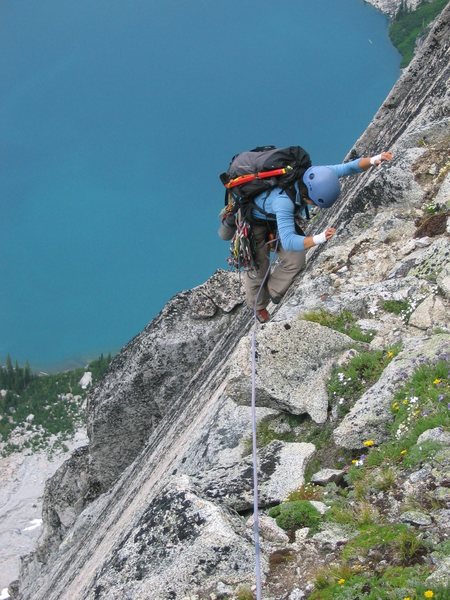 Shirley on the Fin high on Backbone Ridge (July 2006).
