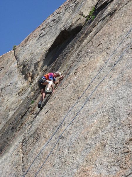 The incomparable Wes Warwick on self-belay.
