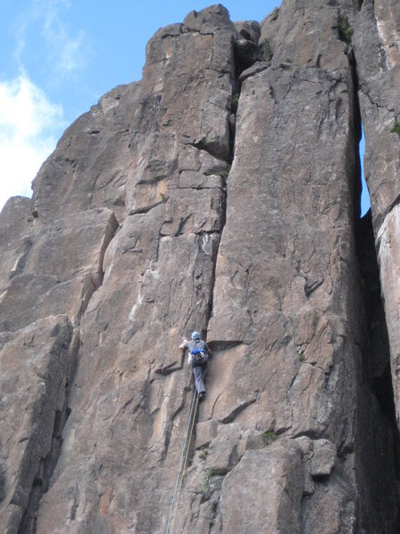 Byron Murray pulling through the crux.